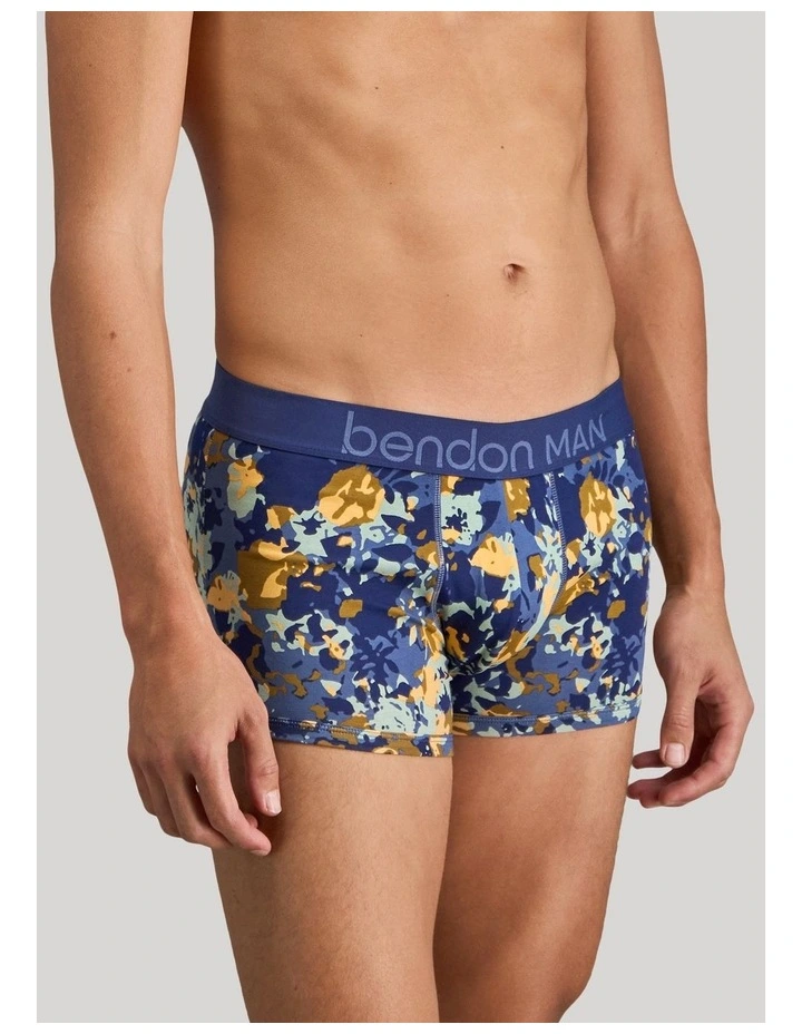 Retros Print Mens Trunk in Wild Camo Print image 3