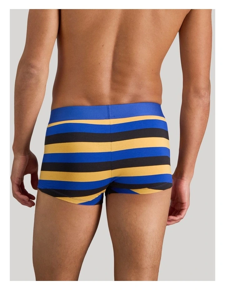 Rugby Stripe Mens Trunk in Black/Surf/Oak Buff image 2