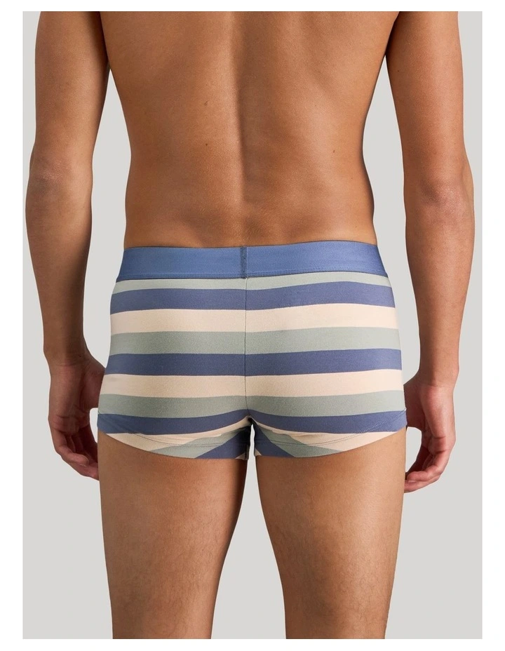 Rugby Stripe Mens Trunk in Indigo/Iceberg/Smoke image 2
