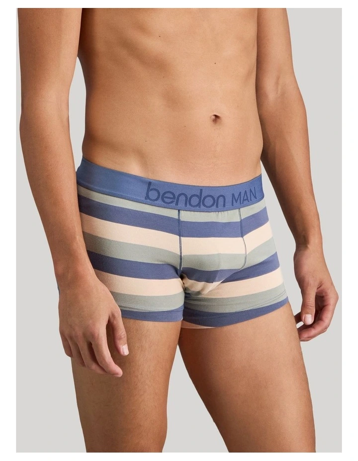 Rugby Stripe Mens Trunk in Indigo/Iceberg/Smoke image 3