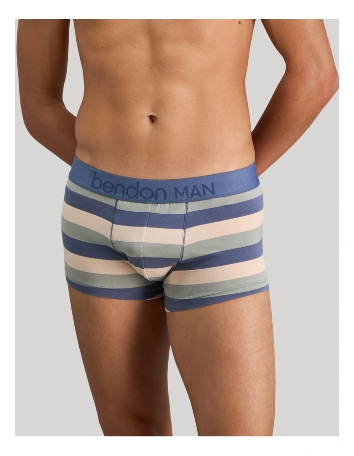 Rugby Stripe Mens Trunk in Indigo/Iceberg/Smoke image 4
