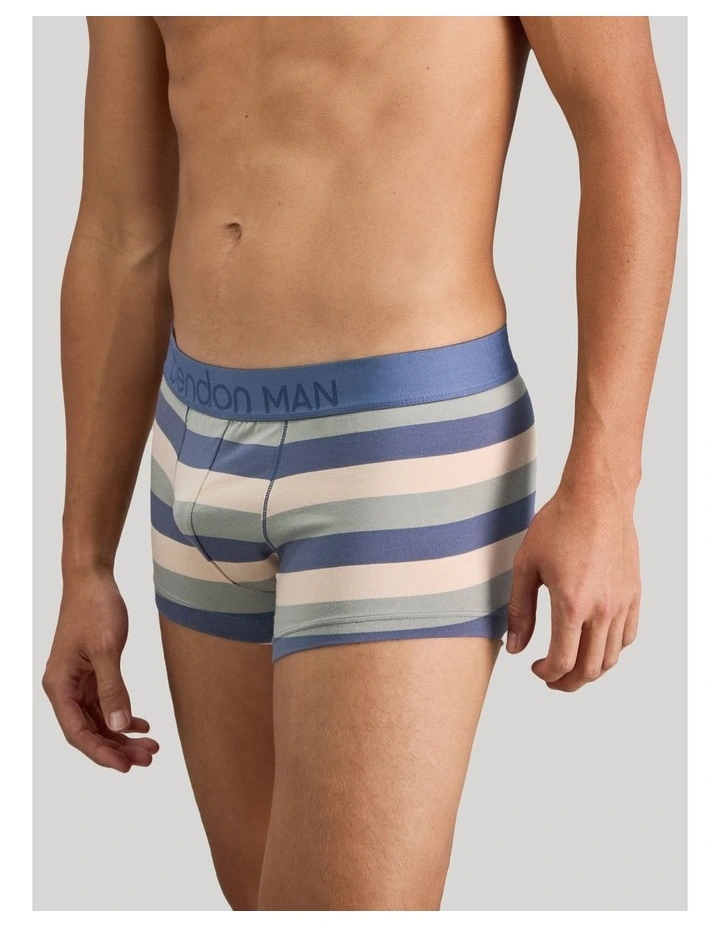 Rugby Stripe Mens Trunk in Indigo/Iceberg/Smoke image 5