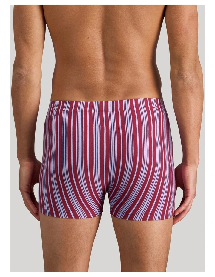 Cotton Stretch Mens Trunk in Tibetan Red Stripe image 2