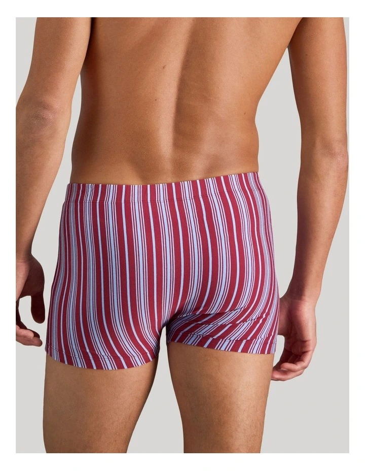 Cotton Stretch Mens Trunk in Tibetan Red Stripe image 4