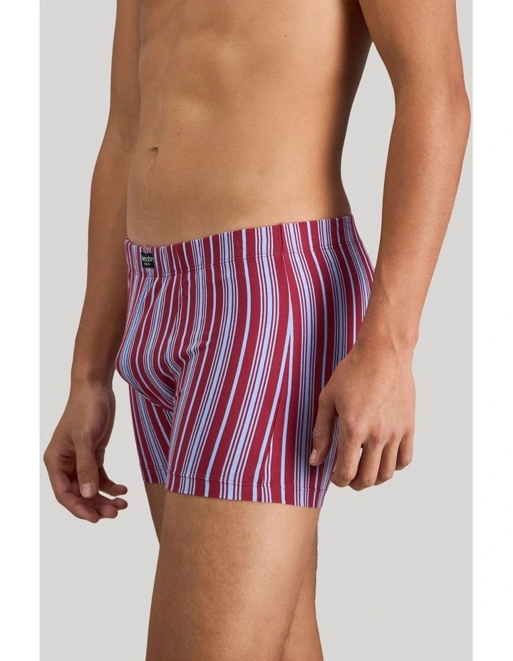 Cotton Stretch Mens Trunk in Tibetan Red Stripe image 6