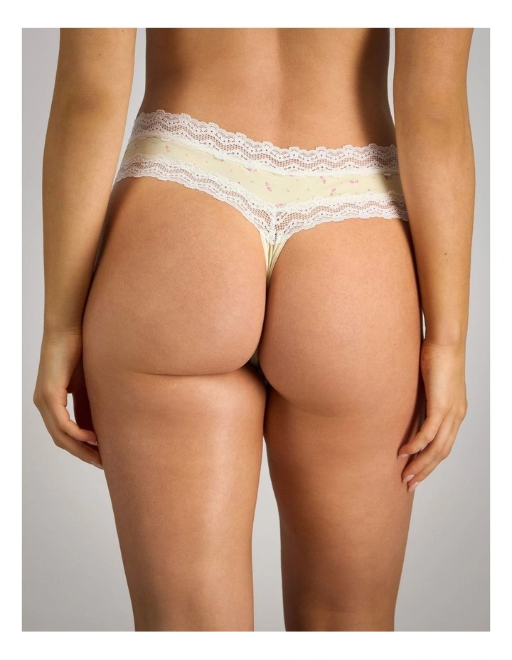 Daily Micro Thong in Transparent Yellow image 2