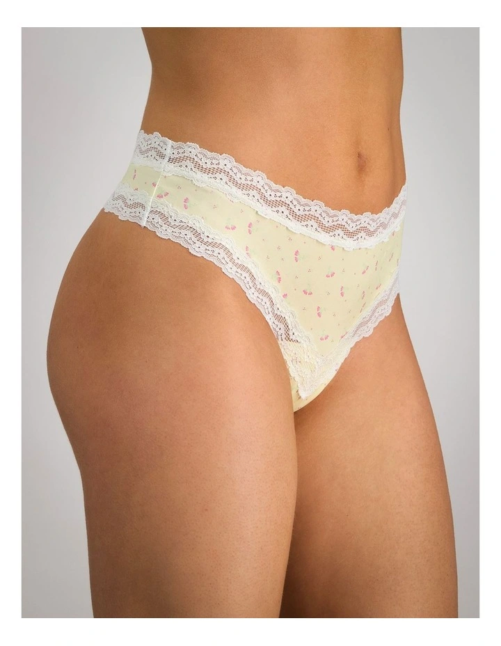 Daily Micro Thong in Transparent Yellow image 3