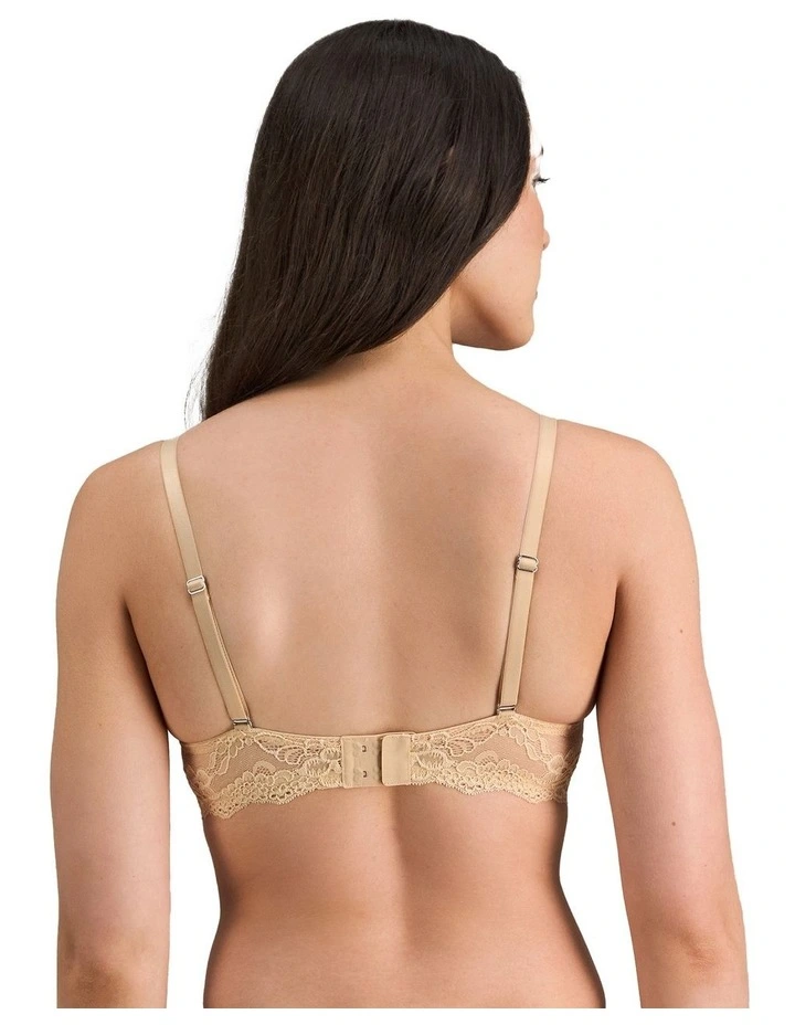 Lace Graduated Push Up Plunge Bra in Frappe image 2