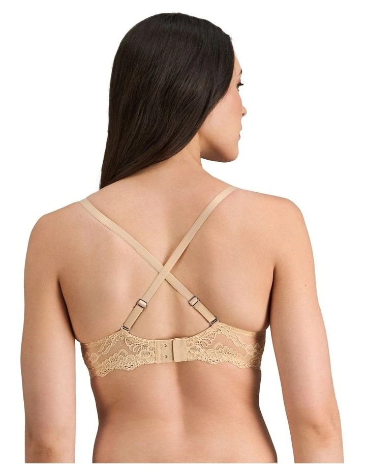 Lace Graduated Push Up Plunge Bra in Frappe image 4