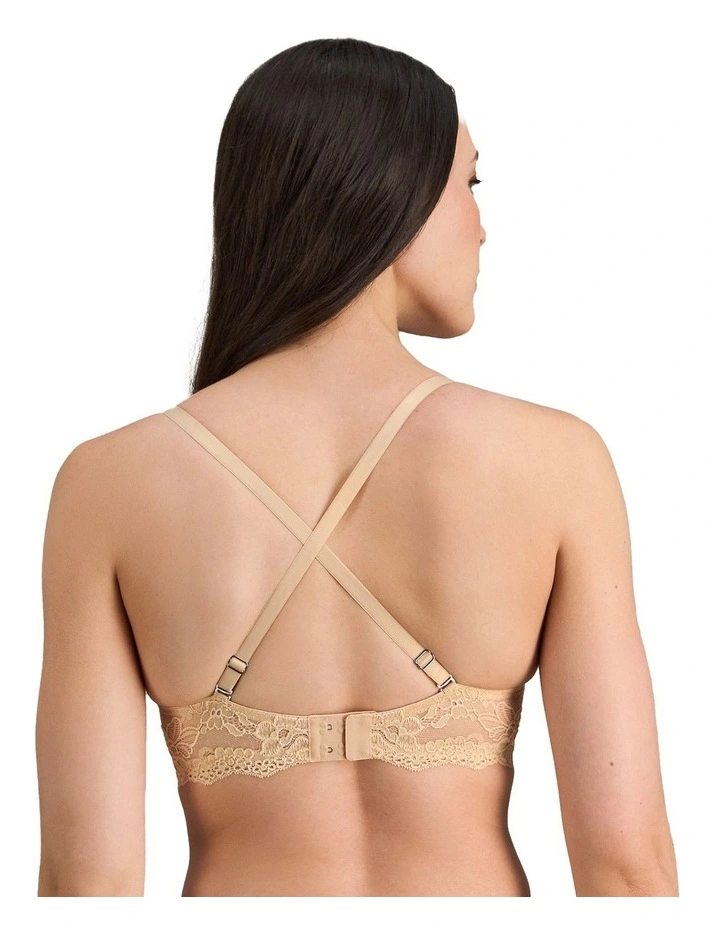 Lace 200% Boost Push Up Plunge Bra in Frappe image 4