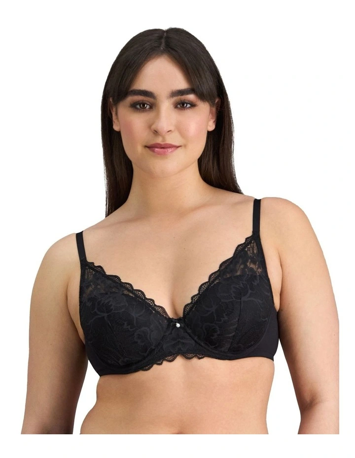 Embrace Full Coverage Contour Bra in Black image 1