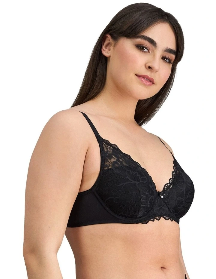 Embrace Full Coverage Contour Bra in Black image 2