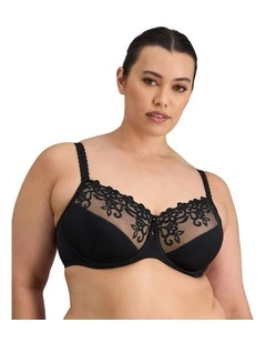 Coral Underwire Bra in Black