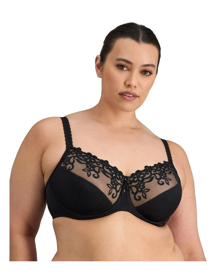 Coral Underwire Bra in Black image 1