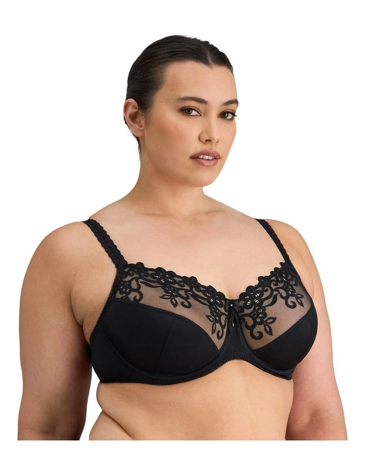 Coral Underwire Bra in Black image 3
