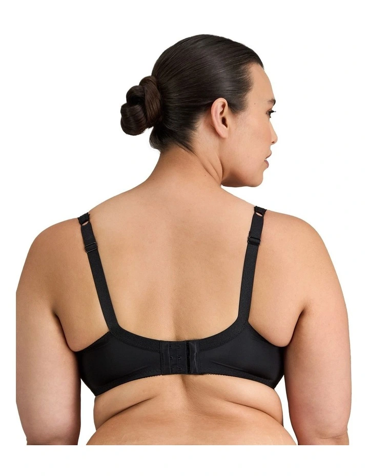 Delicate Lace Underwire Bra in Black/Cream Tan image 2