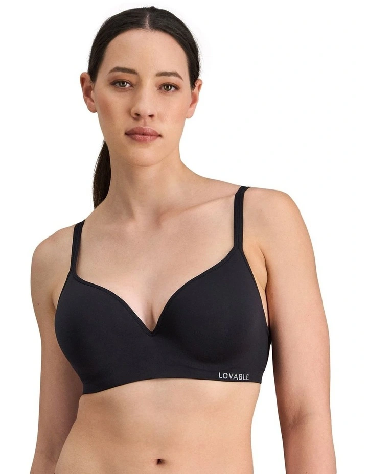 Simply Seamless Contour Bra in Black image 1