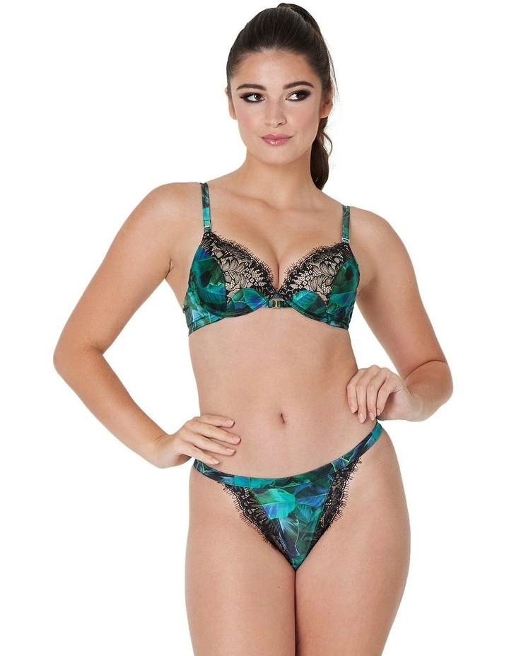 Pleasure State Palm Fever Push-Up Plunge Bra In Palm Fever ...