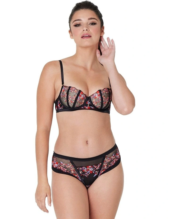 Pleasure State Botanica Balconette Bra In Floral Print/Black ...