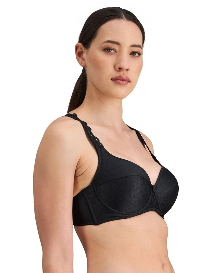 Damask Contour Bra in Black image 3