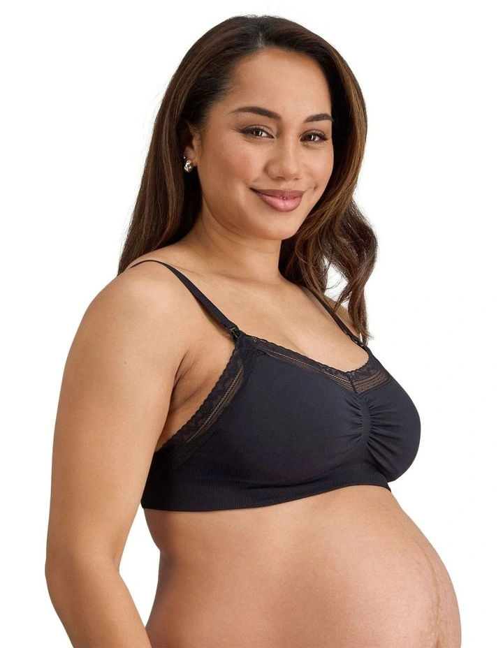 Nurture Maternity Bra in Black image 1