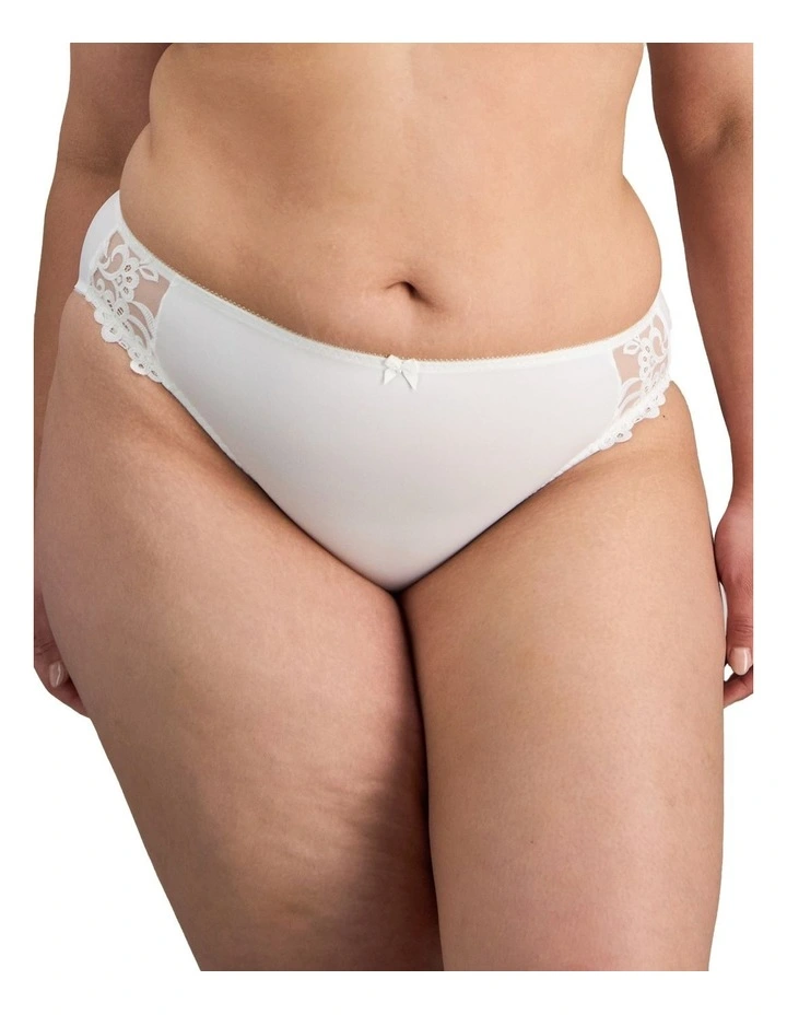 Coral Hikini Brief in White image 1