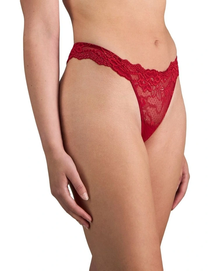 My Fit Lace Thong in Jester Red image 4