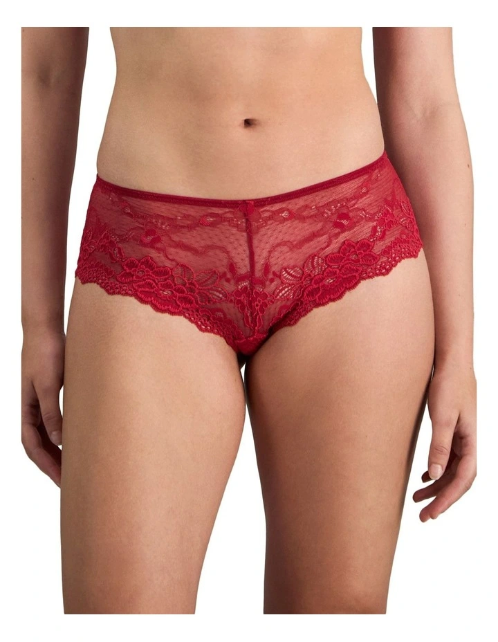 My Fit Lace Brazilian Brief in Jester Red image 1