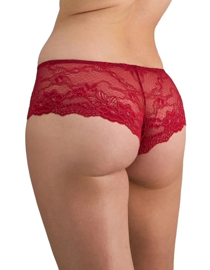 My Fit Lace Brazilian Brief in Jester Red image 3