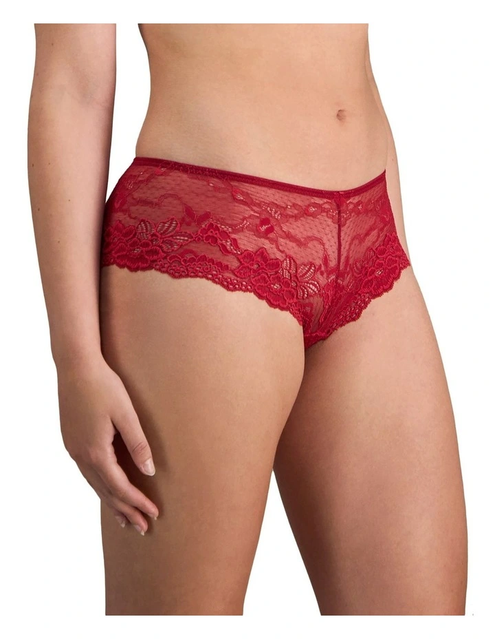 My Fit Lace Brazilian Brief in Jester Red image 4