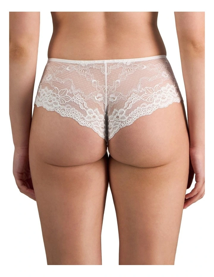 My Fit Lace Brazilian Brief in White image 2