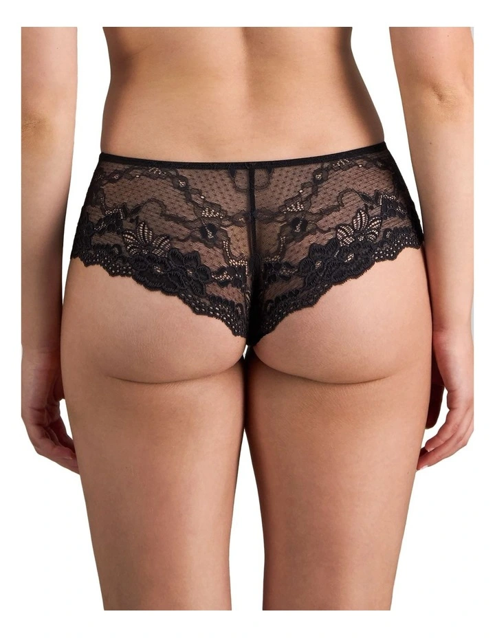 My Fit Lace Brazilian Brief in Black image 2