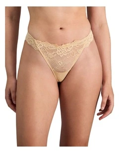 My Fit Lace Thong in Frappe