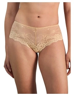 Lace Brazilian Brief in Frappe