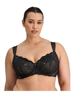 Midnight Express Underwire Bra in Black