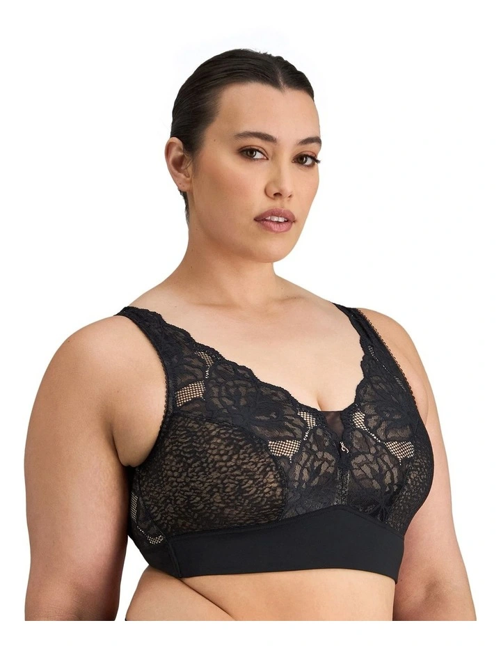 Midnight Express Wirefree Bra in Black image 3