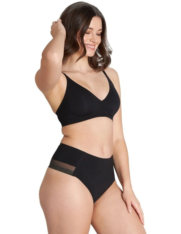 Comfit Collection Soft Cup Plunge Bra in Black image 1