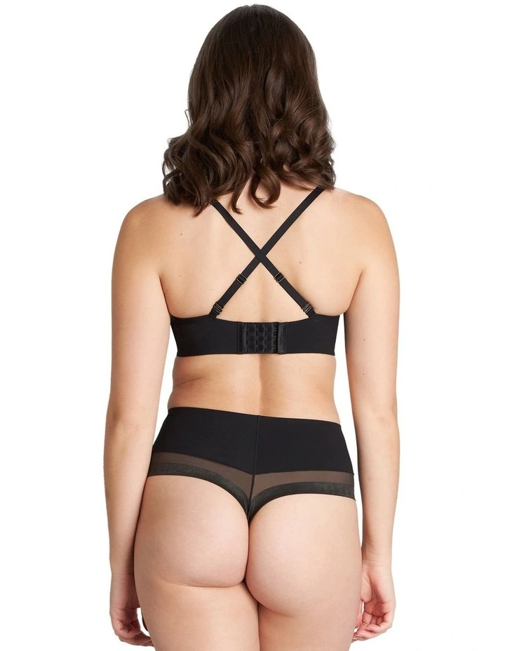 Comfit Collection Soft Cup Plunge Bra in Black image 3