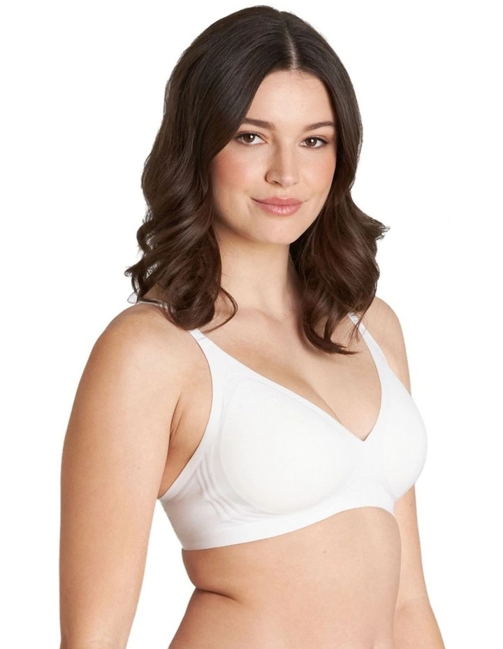 Comfit Collection Soft Cup Plunge Bra in White image 4