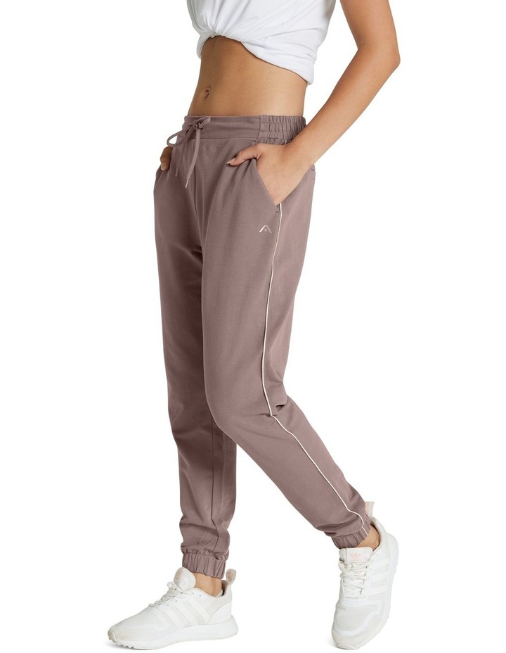 Piped Casual Pants Brown