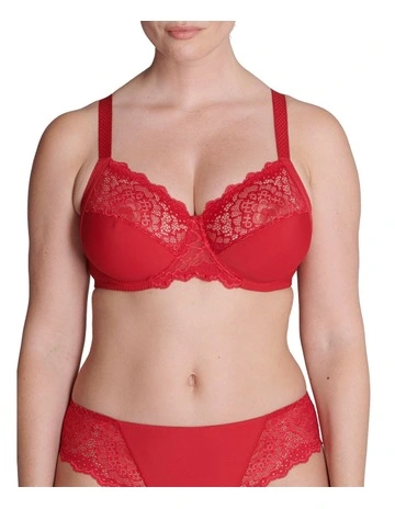 Caresse Full Cup Control Bra in Red
