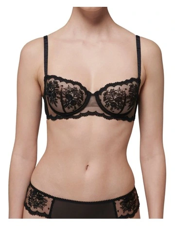 Intrigue Half Cup Bra in Black