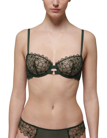 Jeanne Half Cup Bra in Green