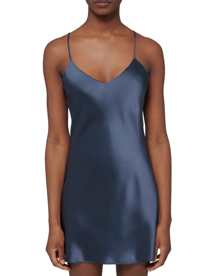 Dream Silk Chemise in Navy image 1