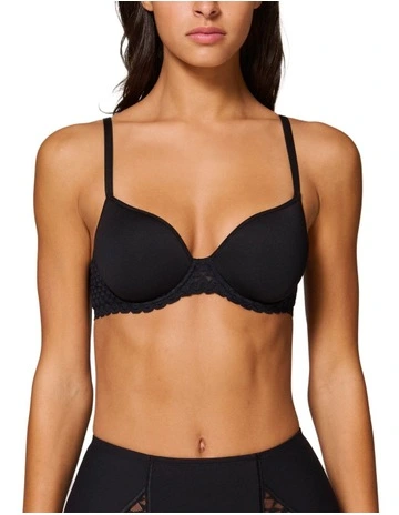 Subtile 3D Plunge Contour Bra in Black