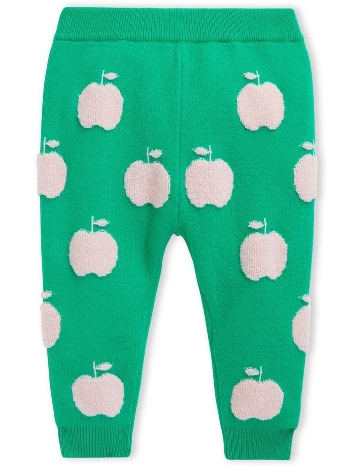 Apple Knit Pant In Pea Green image 1
