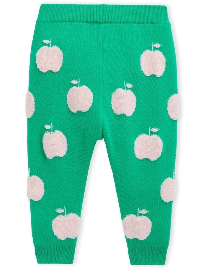 Apple Knit Pant In Pea Green image 2