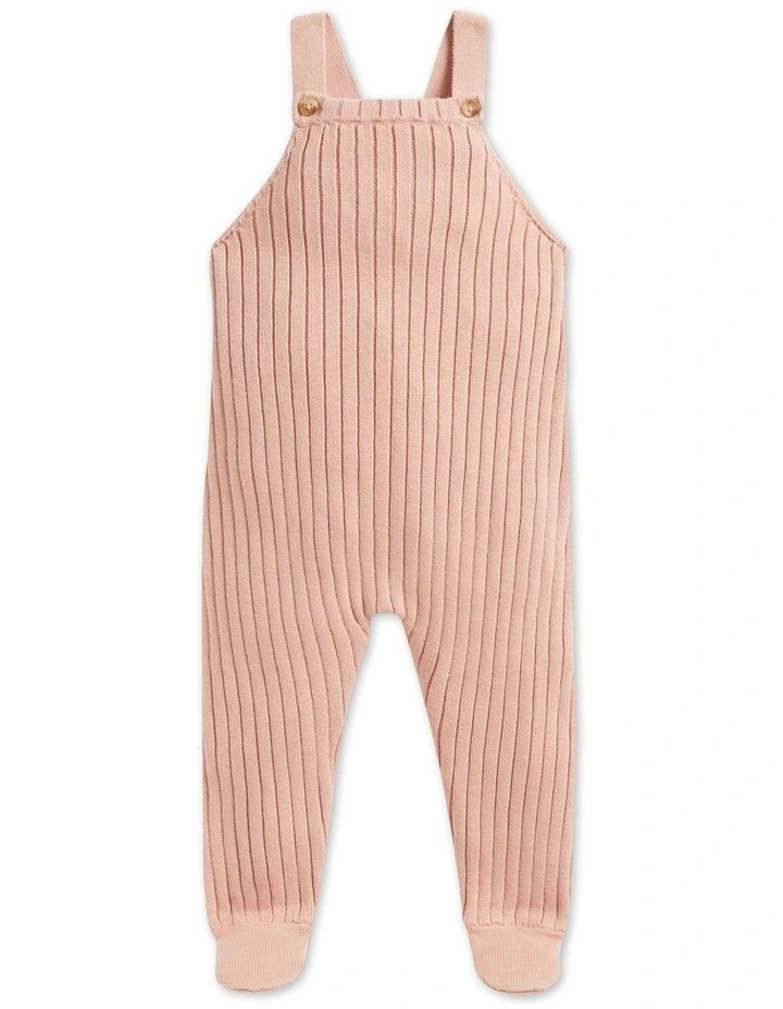 Seed Heritage Rib Knit Overall in Chalk Pink MYER