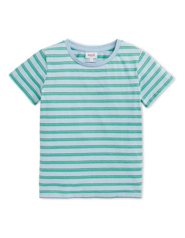 Stripe Tee in Pale Blue image 1