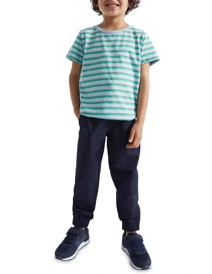 Stripe Tee in Pale Blue image 2